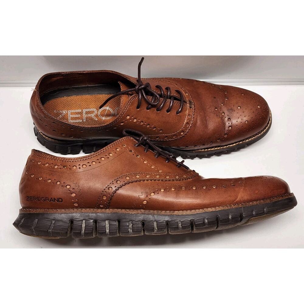 Cole Haan Oxford Zerogrand C29411 Mens 9.5M Brown Leather Lightweight